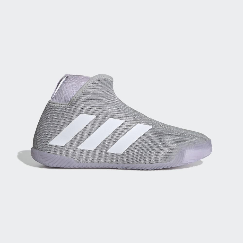 Pantofi Tenis Adidas Stycon Laceless Hard Court Dama Romania - Gri/Albi/Violet EF2696
